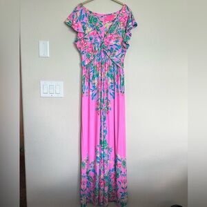 Size 10 - Verona Maxi Dress Havana Pink Casa Jaguar